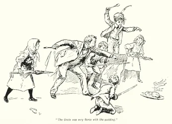Illustration till The Story of the Treasure Seekers av E Nesbit (litho)