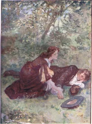 "Mästare Ridd, är du arg?", från Lorna Doone pub.by W & R Chambers Ltd, 1921