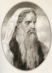 Mose, en profet inom de abrahamitiska religionerna, israeliternas ledare och lagstiftare, ur Levande biografier över religiösa ledare