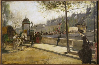 Paris Quay (olja på duk)
