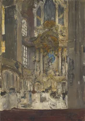 Interiör av Frauenkirche i Dresden