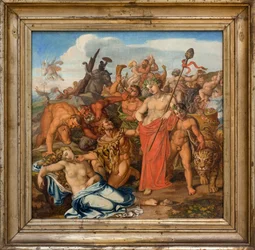 Bacchus och Ariane. Målning av Gottlieb Schick (1776-1812), Olja på duk