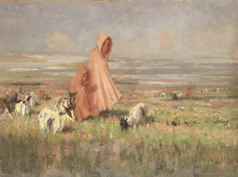 En marockansk getflock (olja på duk)