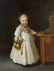 Flicka vid en barnstol, 1640