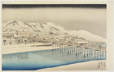 Sanjos stora bron i Kyoto, januari 1920