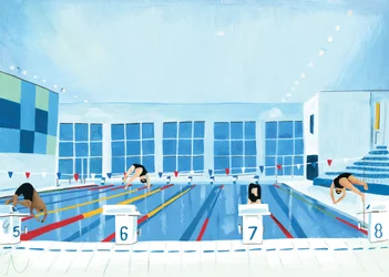 Lewisham Pool, 2015 (olja på papper)