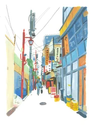 Shinjuku, 2015 (olja på papper)