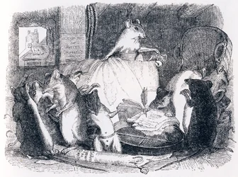 Råd som hålls av råttorna - Fables av La Fontaine