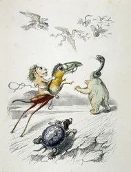 Jakten (fantastisk djurras) av Grandville