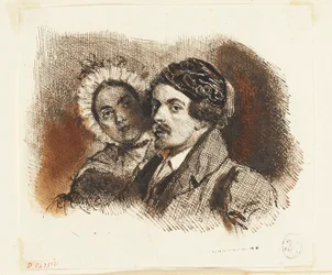 Dubbelporträtt av Grandville och Henriette