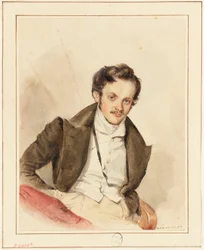Porträtt av en vän, troligen Guiaud (1811-1876)