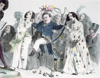 Karikatyr av Honore de Balzac (1799-1850)