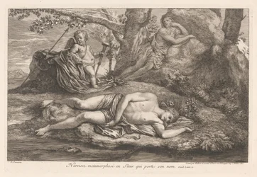 Narcissus i Echo Narcissus omvandlas till en blomma som bär hans namn (titel på objektet)