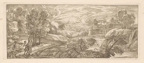 Flodlandskap med två gående figurer River Landscapes (serietitel)