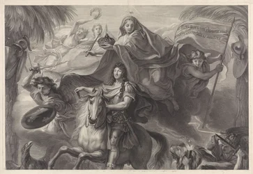 Allegoriskt ryttarporträtt av Ludvig XIV, kung av Frankrike