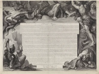 Allegoriskt ryttarporträtt av Ludvig XIV, kung av Frankrike