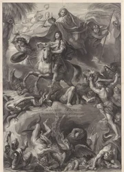 Allegoriskt ryttarporträtt av Ludvig XIV, kung av Frankrike