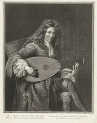 Porträtt av kompositören Charles Mouton (ca 1626-1710)