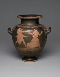 Attic rödfigur stamnos, 440-430 f.Kr. (keramik) (se även 342003)