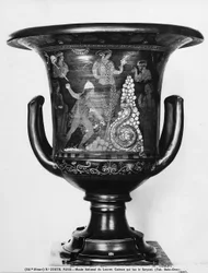 Klockkrater med mytologiska scener föreställande Cadmus och ormen (keramik)