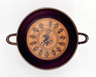 Siana Cup föreställande en krigare, c.560 f.Kr. (lera)
