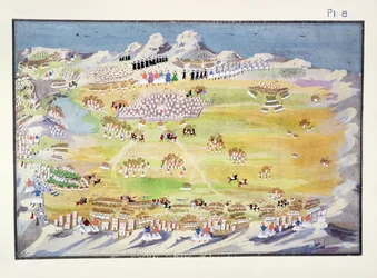 Slaget vid Tripolitza och omgivande byar, tavla 8 från Pictorial History of the Greek Independence War of Independence av General Makryjannis