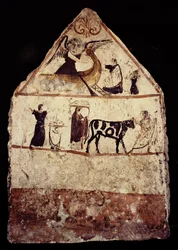 Gaudo Necropolis, Lucanian freskgravmålning 340 f.Kr