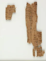 MS Gen 102613 Papyrus 22 från Johannesevangeliet (bläck på papyrus)