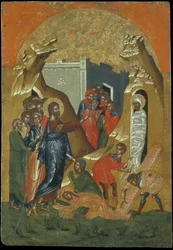 Resurrection of Lazar (äggtempera på panel)