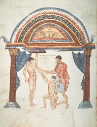 Behandling av en luxation, från en kommentar av Apollonius av Citium (1:a århundradet f.Kr.) till den hippokratiska avhandlingen om leder