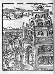 Liberal Arts: Grammar - i "" Philosophical Daisy"" av Gregor Reisch (1467-1525). Bal