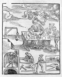 Liberal Arts: Geometry - i "" Philosophical Daisy"" av Gregor Reisch (1467-1525). Bal