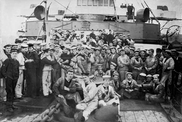 Maskinrumsbetyg ombord på HMS Majestic, 1896.