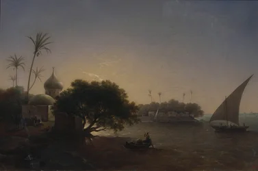 Utsikt över Nilen i Egypten, 1851