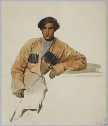 Porträtt av Christophor Dmitrievich Sanikidze, 1841