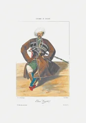 Prins Kazbek av Ossetien Från: Scener, landskap, seder och dräkter i Kaukasus, 1840