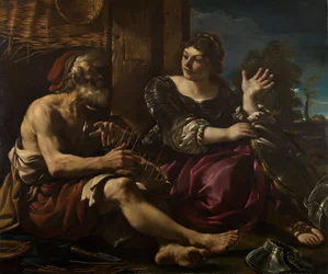 Erminia och herden, 1619-20.