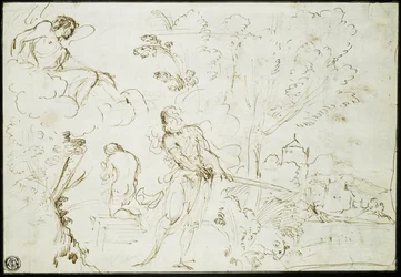 Isaks offer (recto); Jakobs dröm (verso)