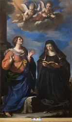 Saint Gertrude och Lucretia, 1645