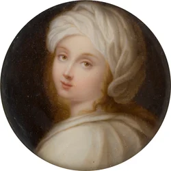 Porträtt av Beatrice Cenci (1577-1599), ca 1587-99 (olja på elfenben)