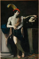 David med Goliat huvud...