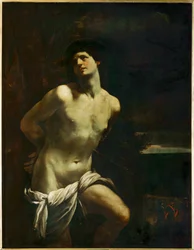 Saint Sebastien martyre dans un paysage - Sankt Sebastian i ett landskap ...