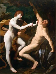 Apollon och Marsyas, cirka 1625