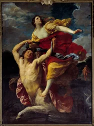 Dejanire lyft av kentauren Nessus (Nessos) Målning av Guido Reni dit le Guide (1575-1642) 1620 Sön. 2,391,93 m