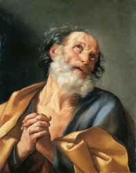 Italien, porträtt av den gråtande Sankt Petrus