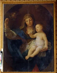 Jungfru och barn (Jungfru och barn). Målning av Guido Reni (1575-1642). Olja på duk. Italiensk konst, barockstil. Regionalt konstmuseum, Simferopol, Ukraina
