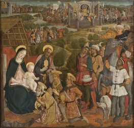 The Adoration of the Magi - The Adoration of the Magi, av Cozzarelli, Guidoccio di Giovanni (1450-1517). Tempera och olja på duk. Mått: 168x176 cm. Nationalmuseum Stockholm