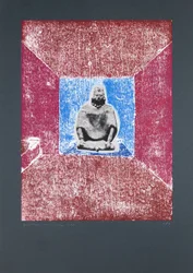 Invisible Room nr 2, 2019 (träsnitt och silkscreen)