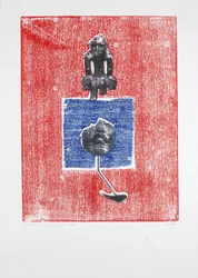 Invisible Room nº3, 2019 (träsnitt och silkscreen)