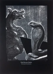 On The Adder´s Bite, Så talade Zarathustra, 2024 (träsnitt och silkscreen)